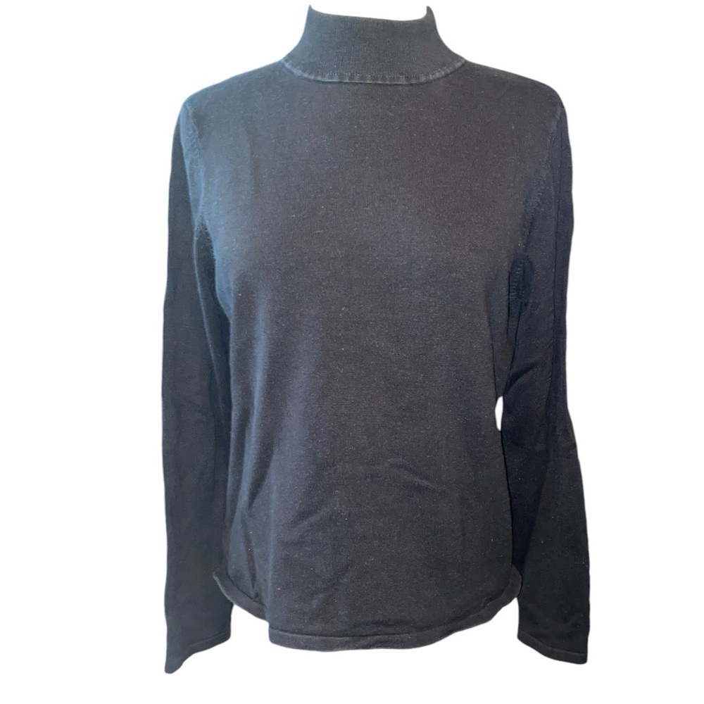 Pendleton pullover sweater mock turtleneck long sleeves petite fit size medium